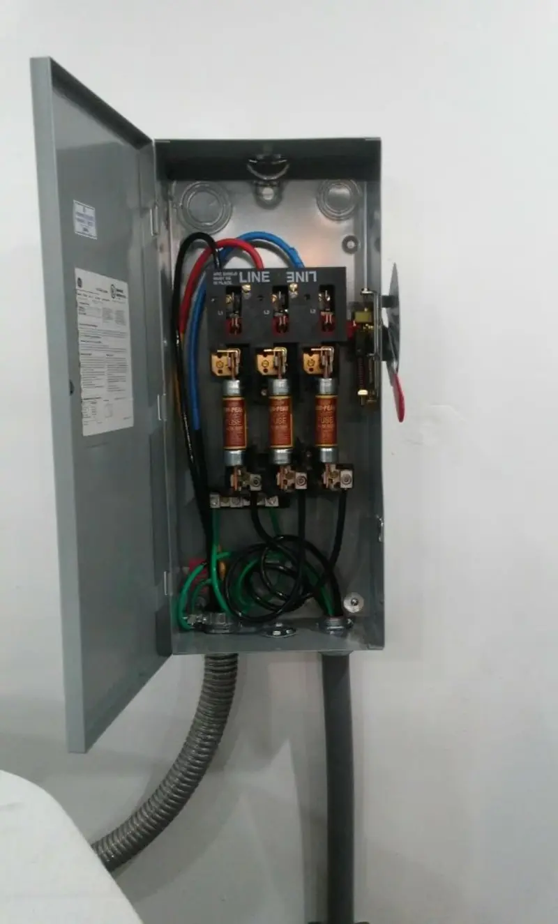 Three-phase disconnect switch installed for Electrical Wiring & Rewiring in Stevens Point